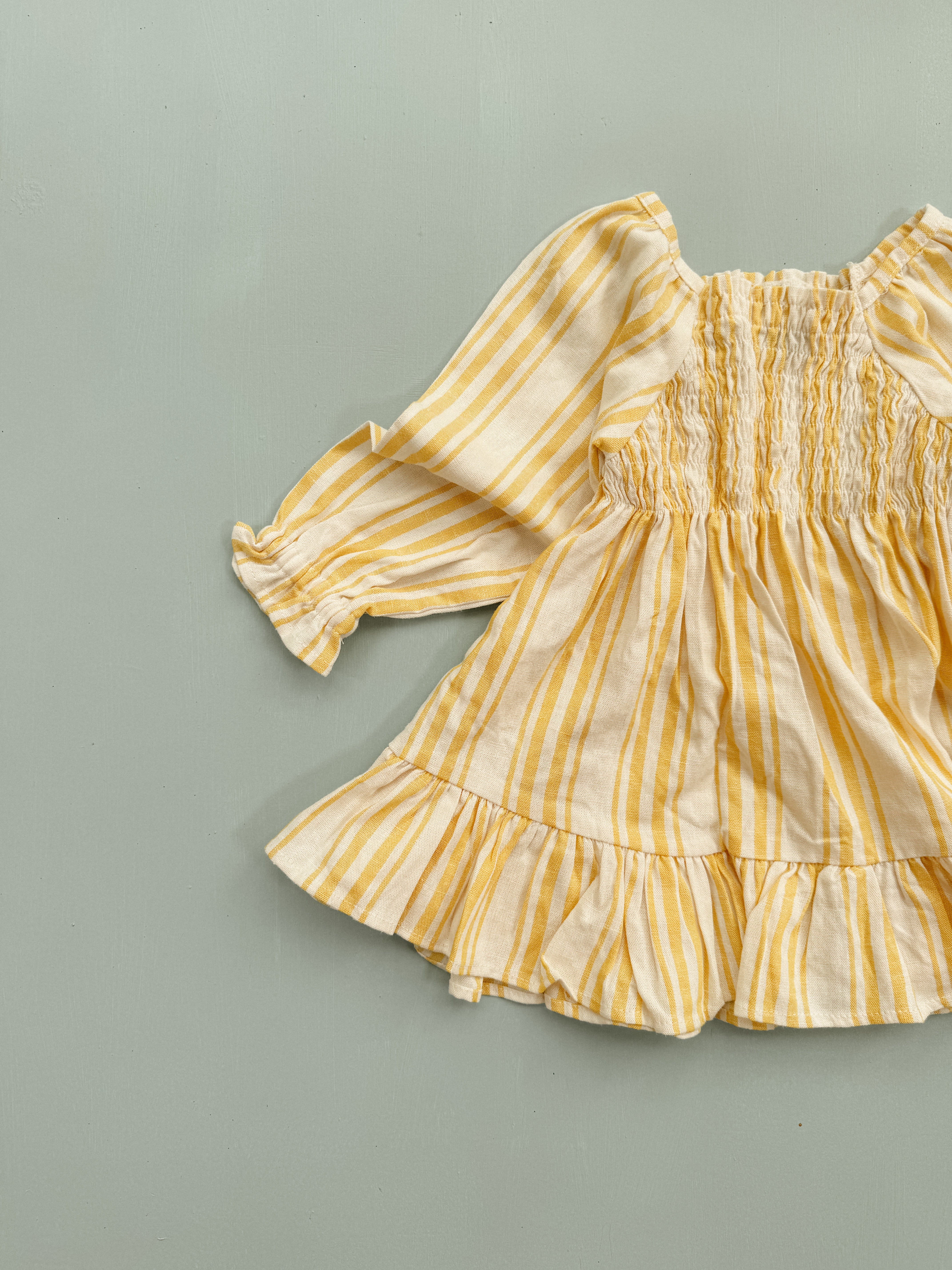 WINNIE dress 〰️ stripe linen