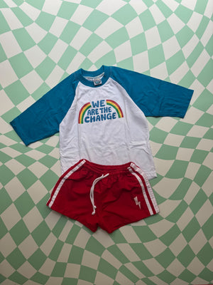 LIGHTNING shorts ~ red