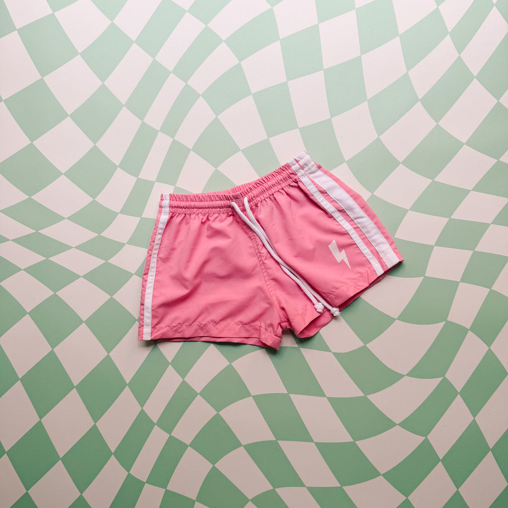 LIGHTNING SHORTS ~ pink/white