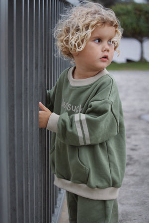 RULES SUCK jumper 〰️ olive