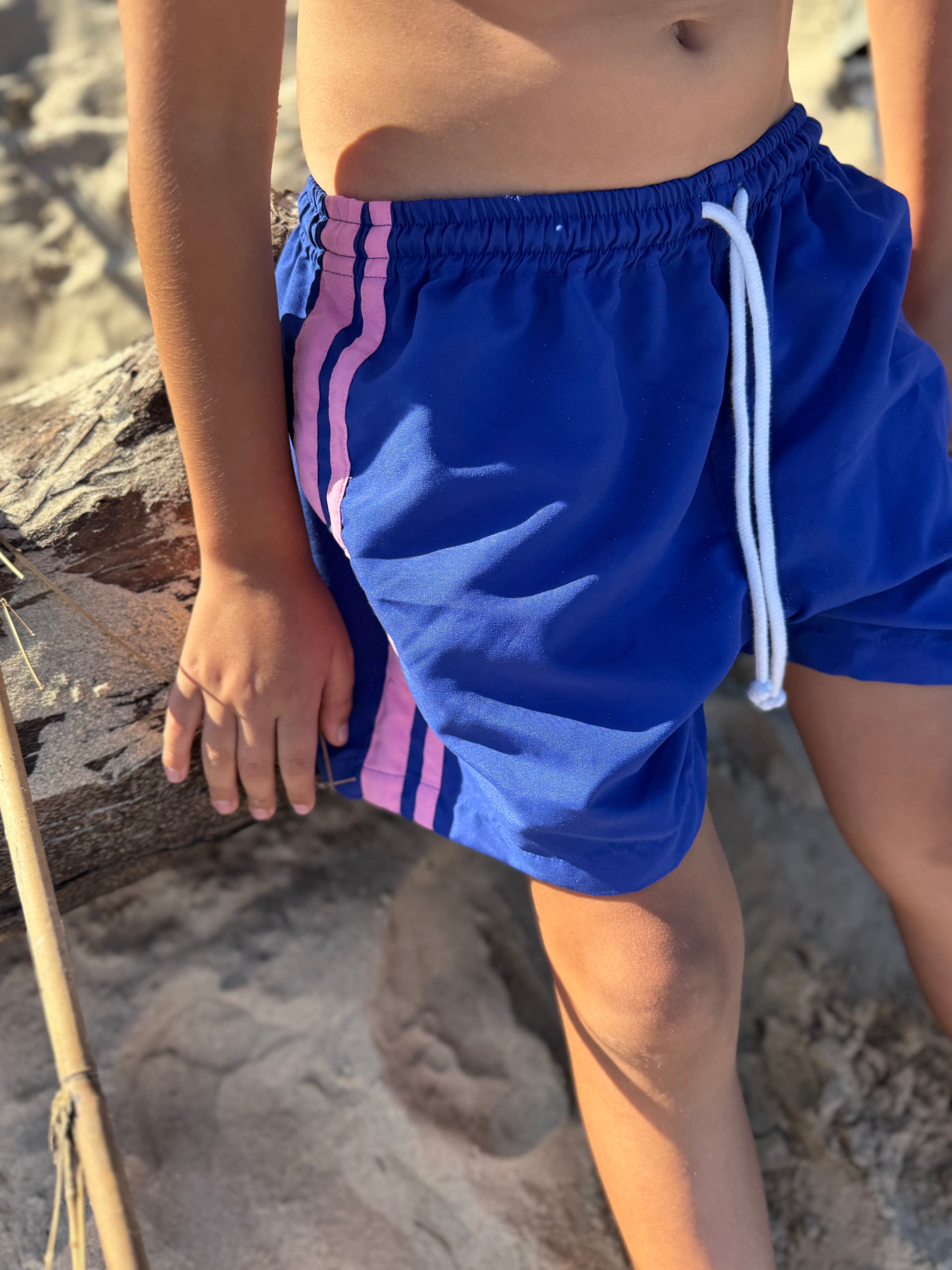 LIGHTNING shorts ~ navy/pink