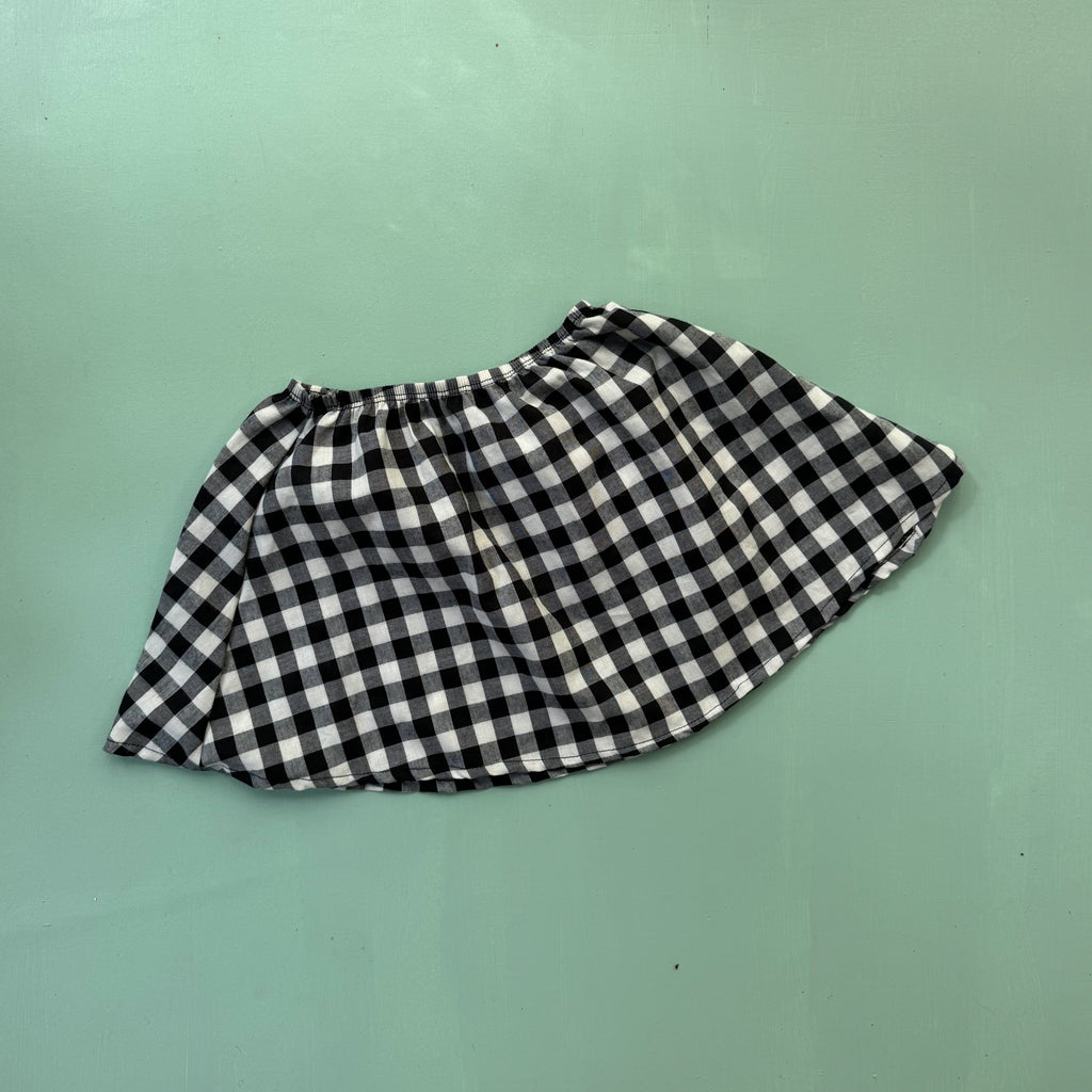 EAZY SKIRT ~ b/w gingham