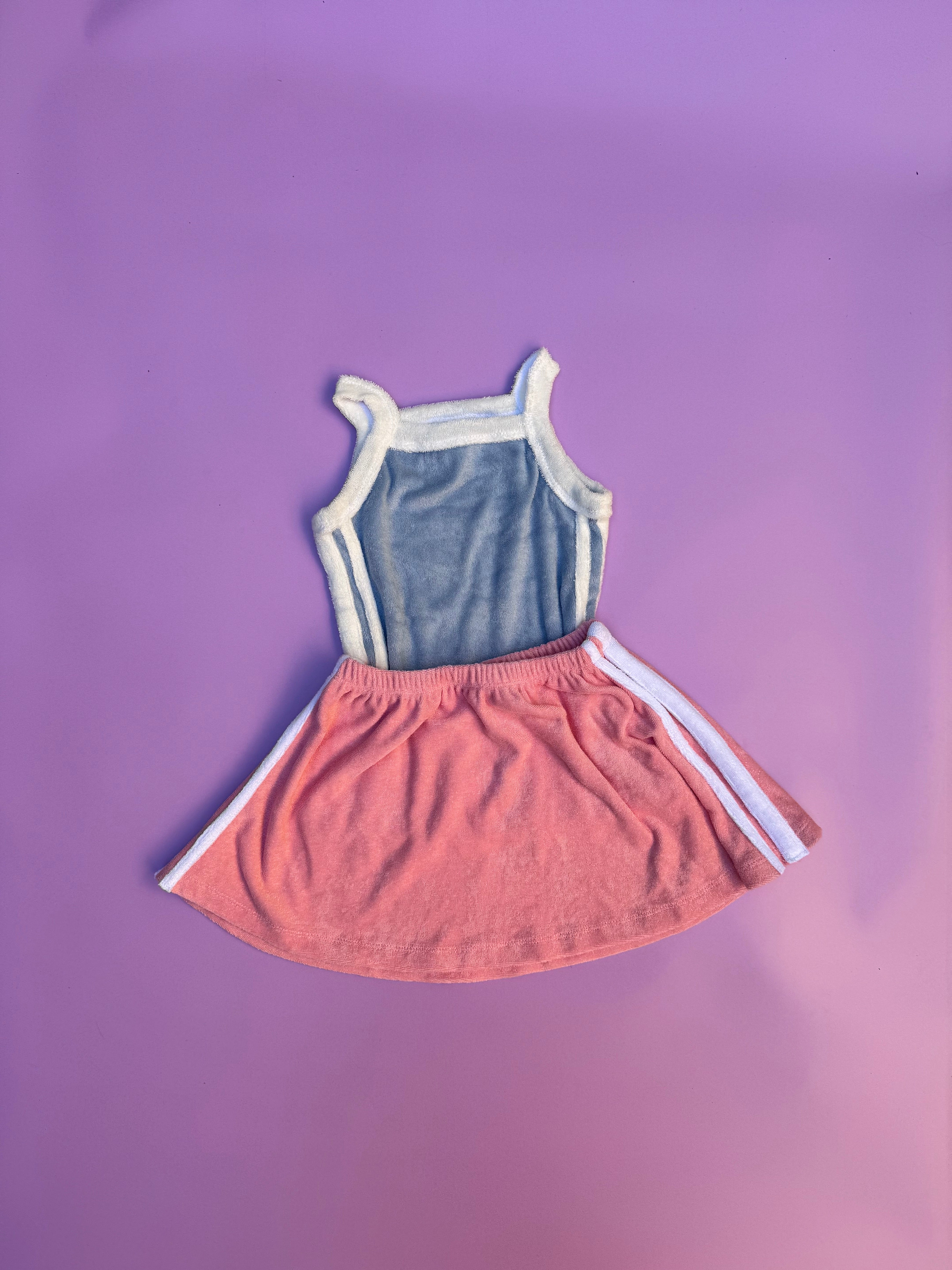 TERRY SINGLET ~ pink + blue OCTOBER PRE ORDER