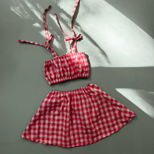 EAZY SKIRT ~ watermelon gingham