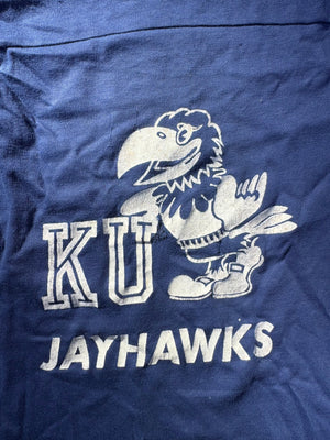 THRASHED JAYHAWKS tee ~ vintage 8-12 yrs