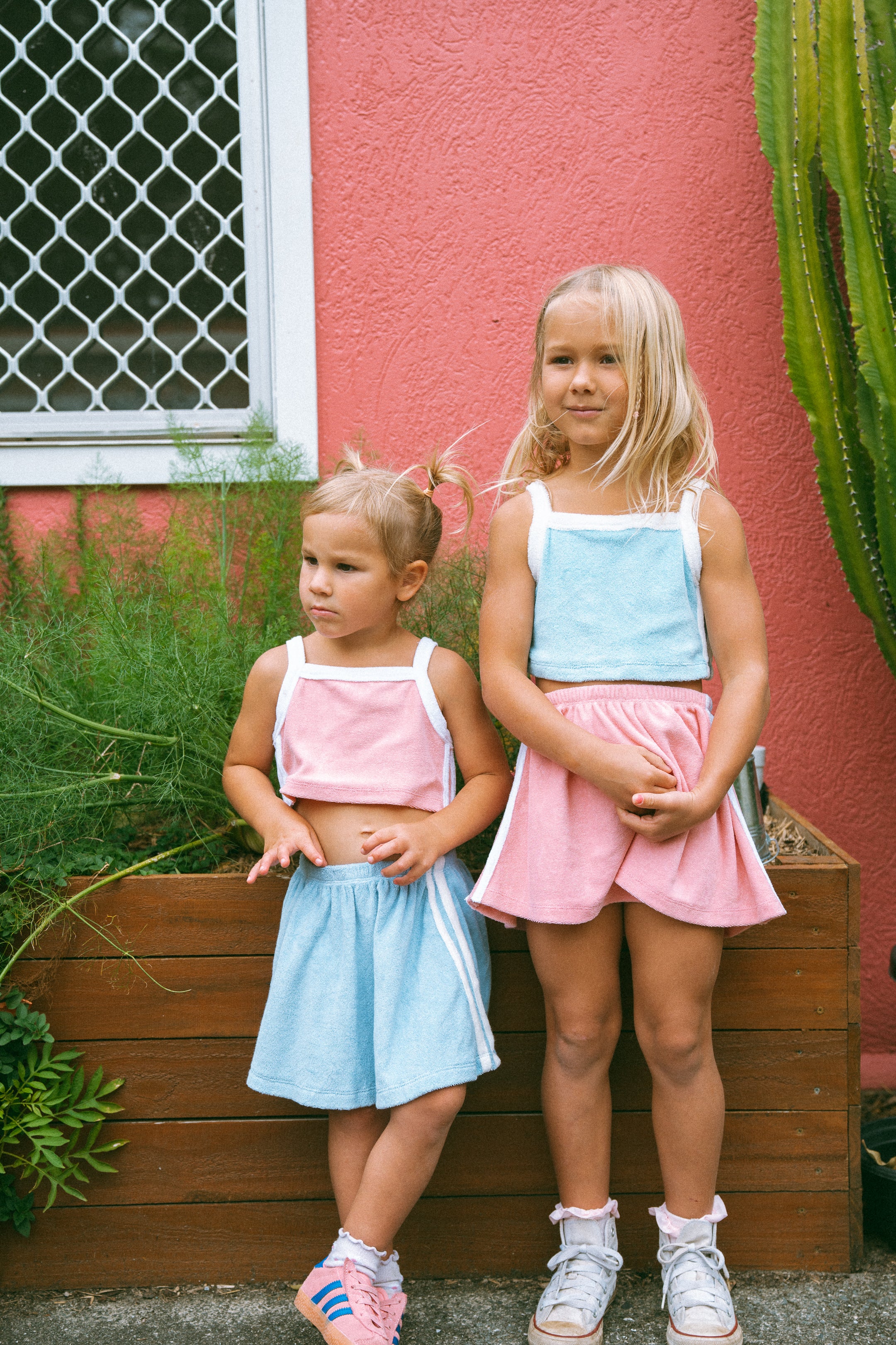 TERRY SKIRT ~ pink + blue OCTOBER PRE ORDER