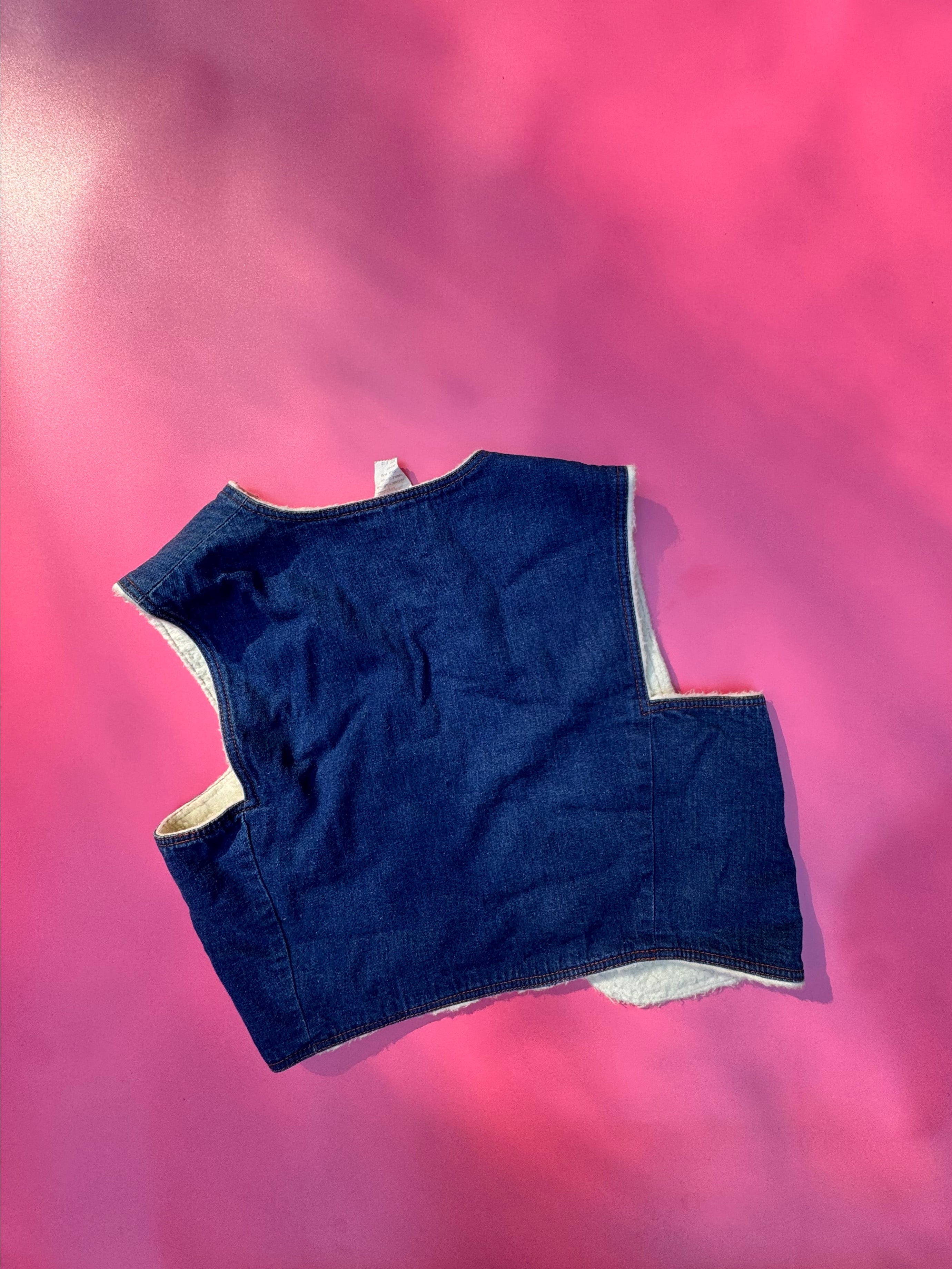 DENIM VEST ~ vintage 8-12 yrs