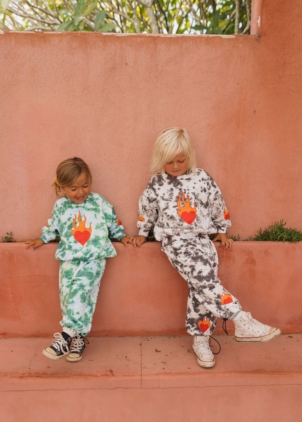 LOVE HARD jumper ~ green tie dye PRE ORDER 3 – Nu Natives