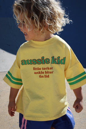 AUSSIE KID tee ~ yellow