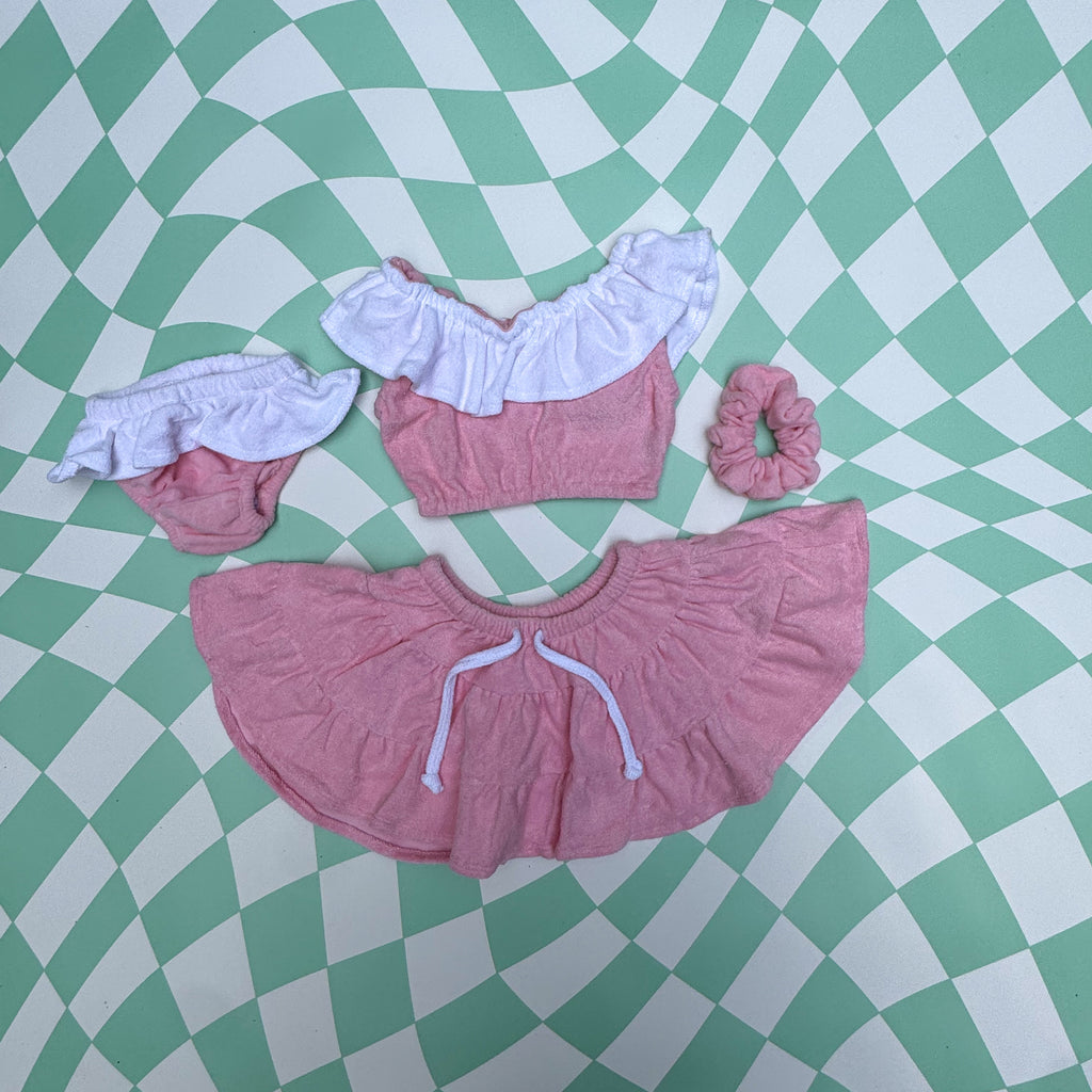 DULCE 4 piece set ~ pink terry
