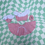 DULCE 4 piece set ~ pink terry