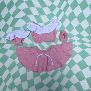 DULCE 4 piece set ~ pink terry