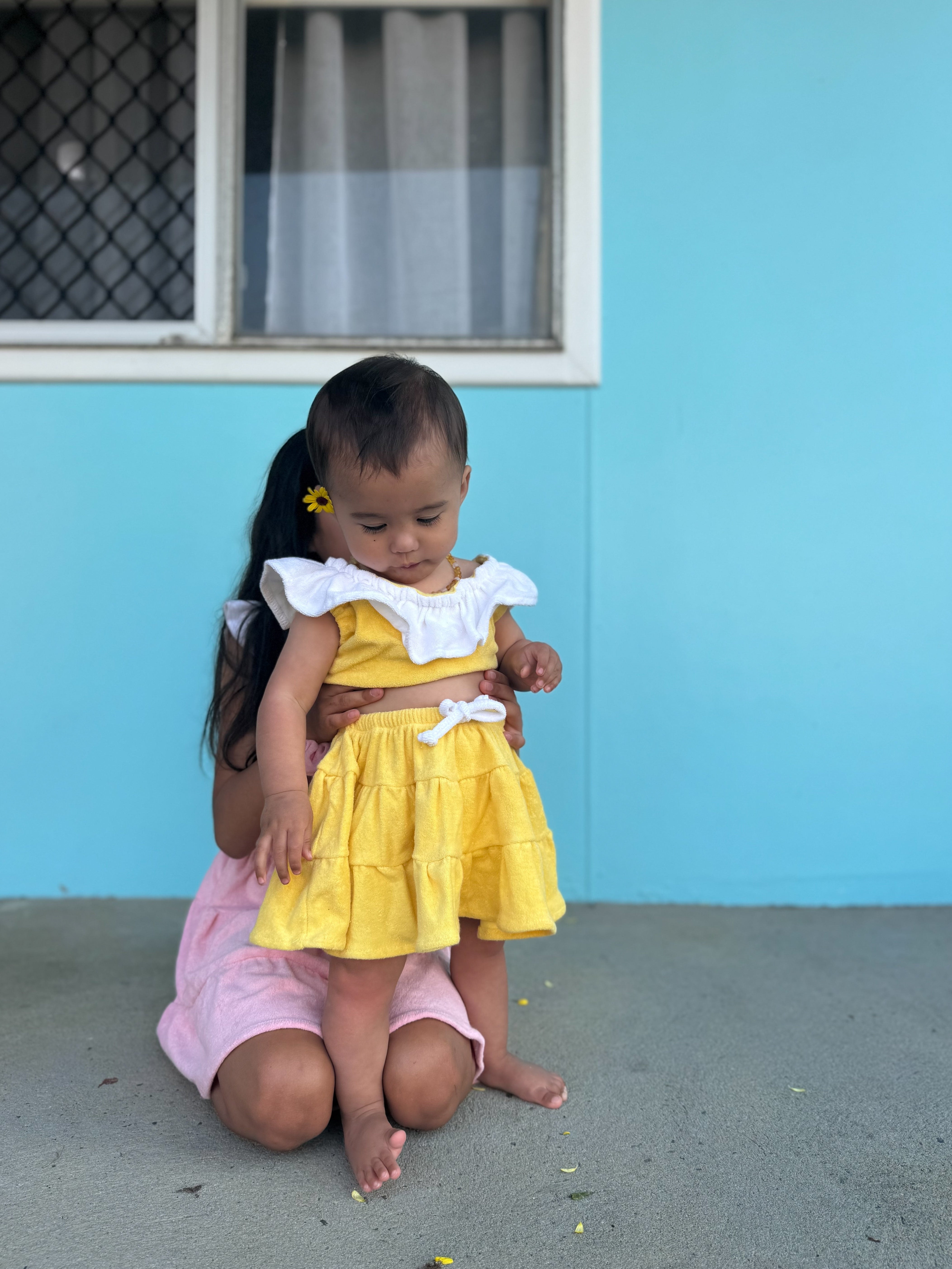 DULCE 4 piece set ~ yellow terry