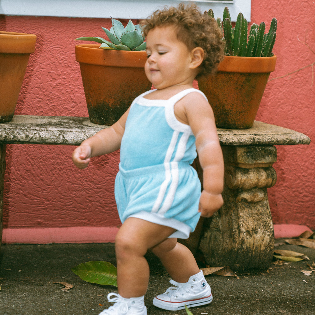 TERRY SINGLET ~ pink + blue OCTOBER PRE ORDER