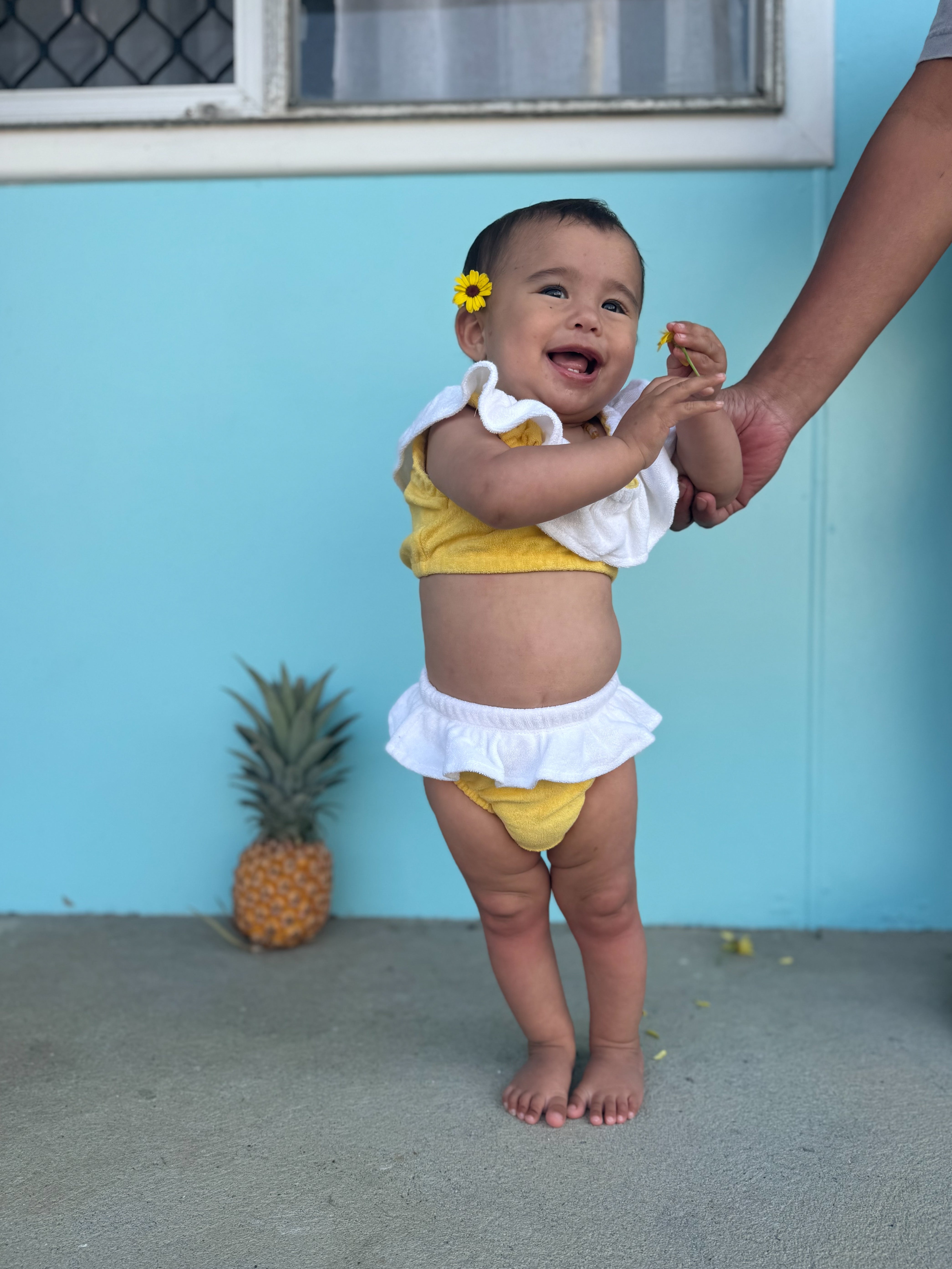 DULCE 4 piece set ~ yellow terry
