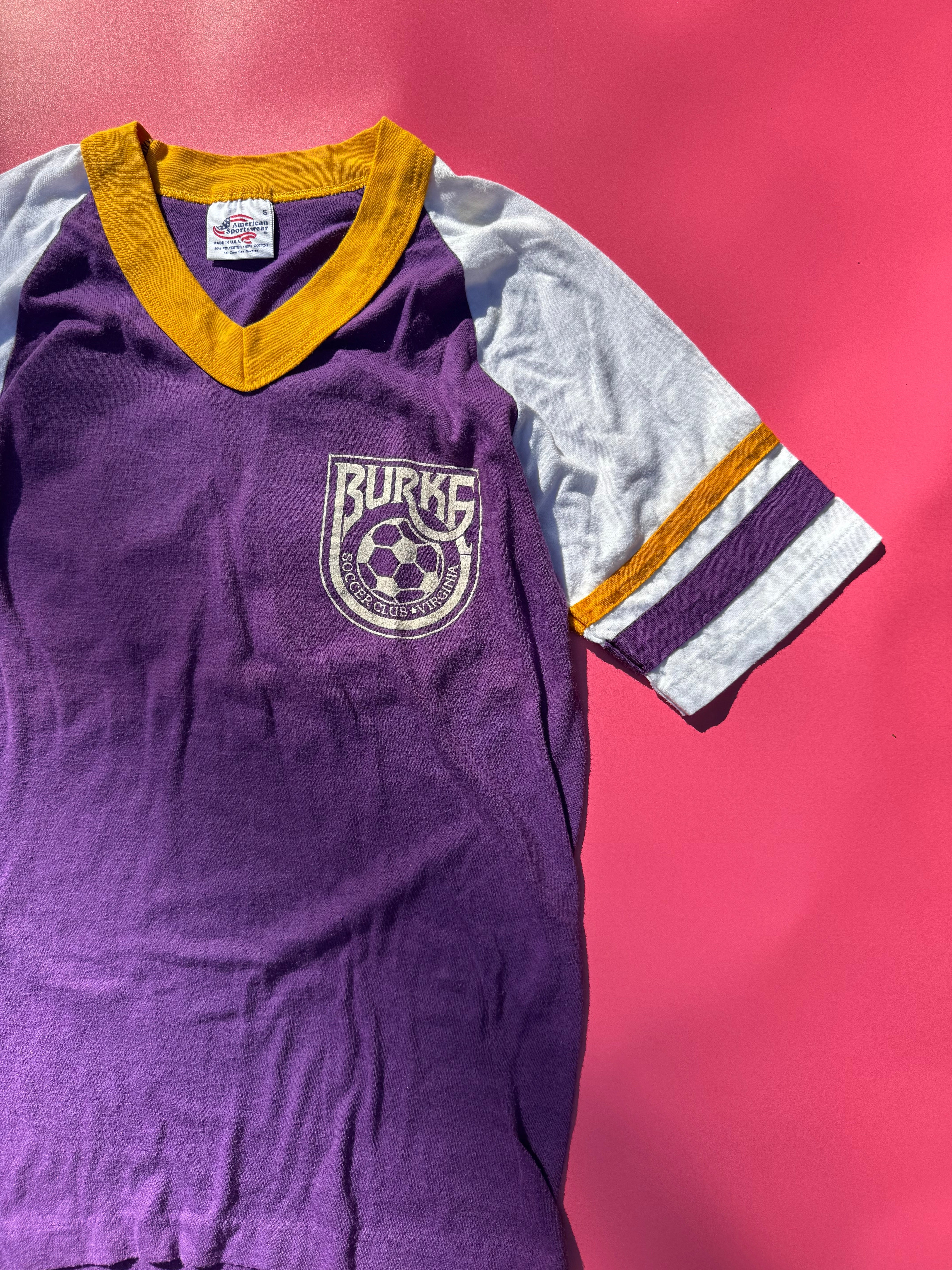 SOCCER CLUB TEE ~ vintage 8-12 yrs