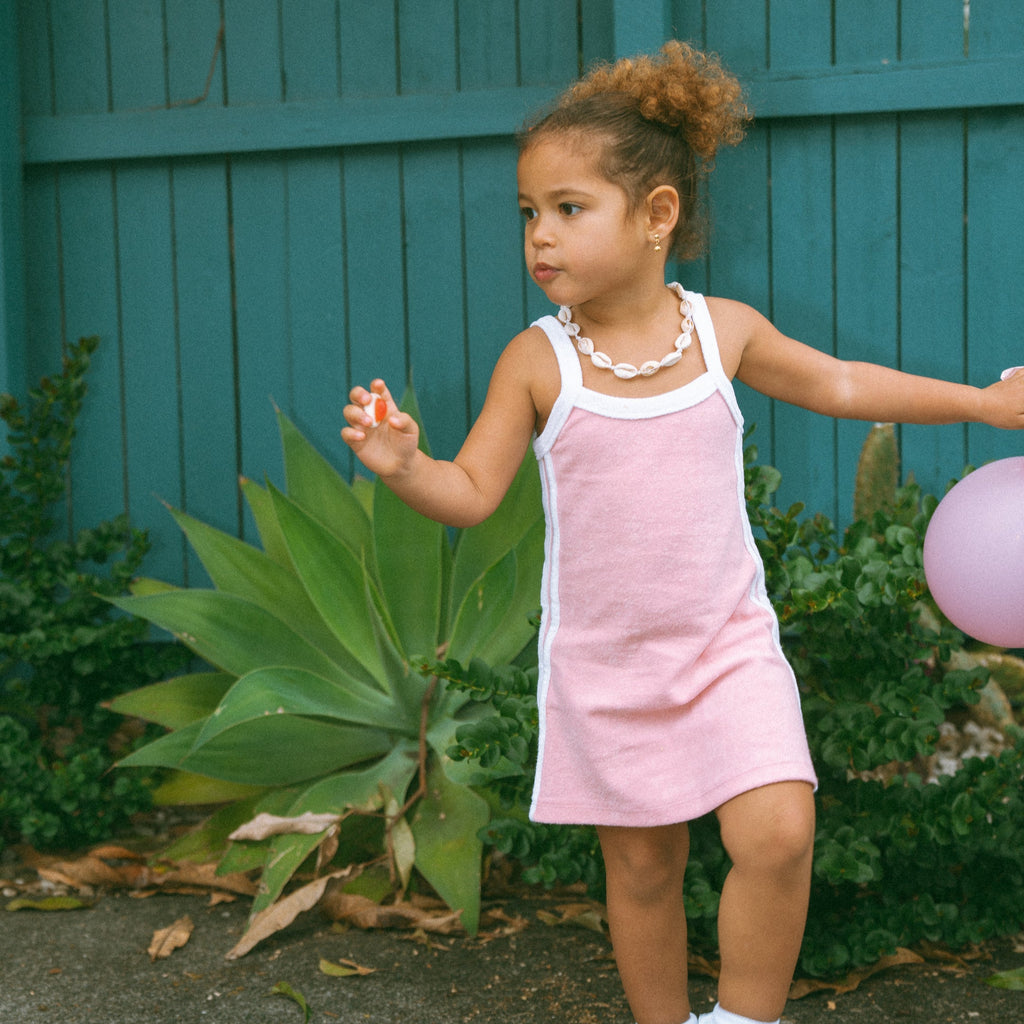 TERRY DRESS ~ pink + blue OCTOBER PRE ORDER