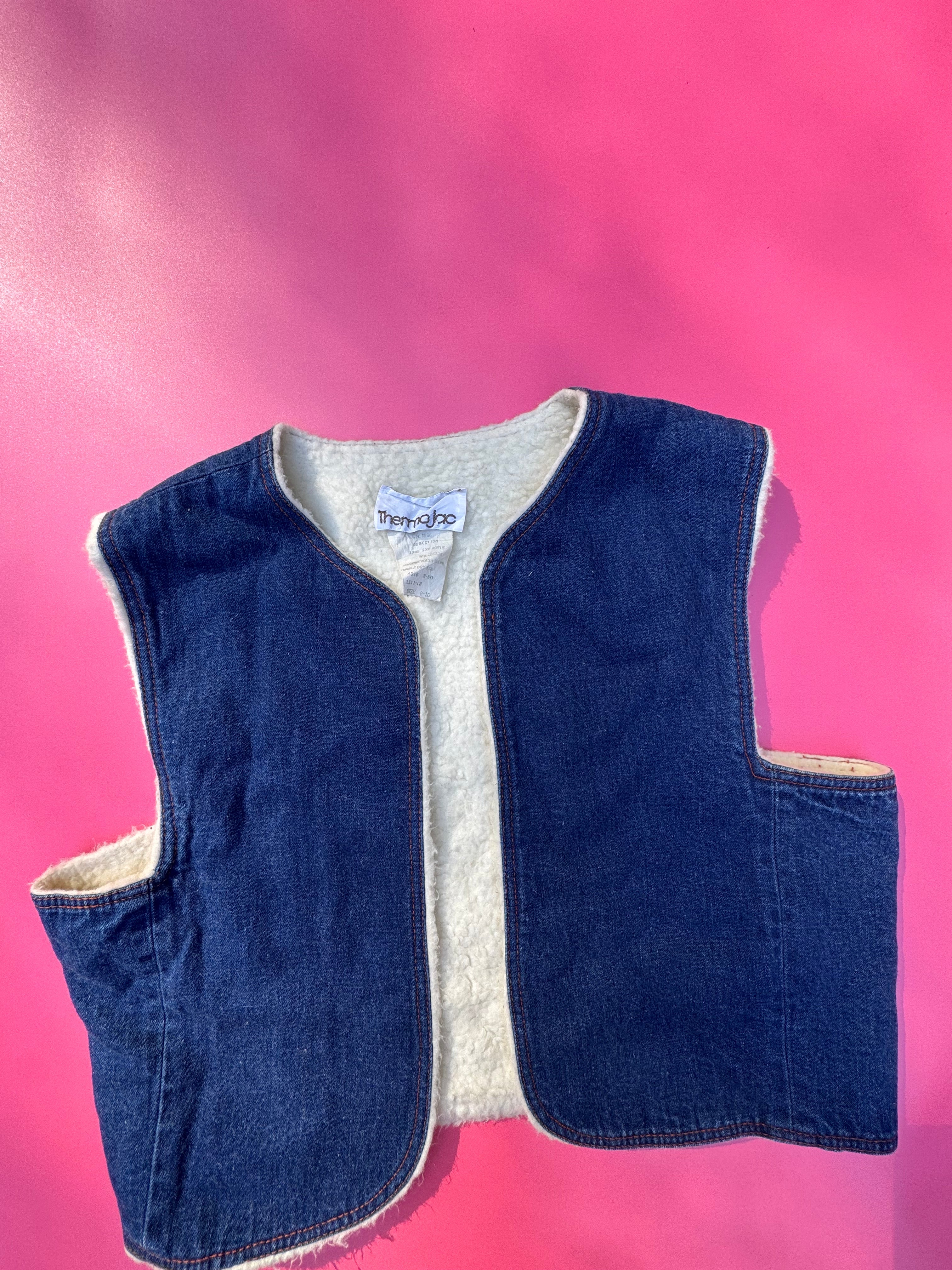DENIM VEST ~ vintage 8-12 yrs