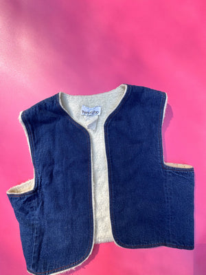 DENIM VEST ~ vintage 8-12 yrs