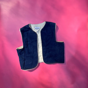 DENIM VEST ~ vintage 8-12 yrs