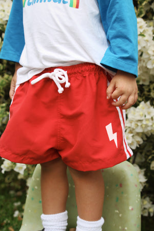 LIGHTNING shorts ~ red