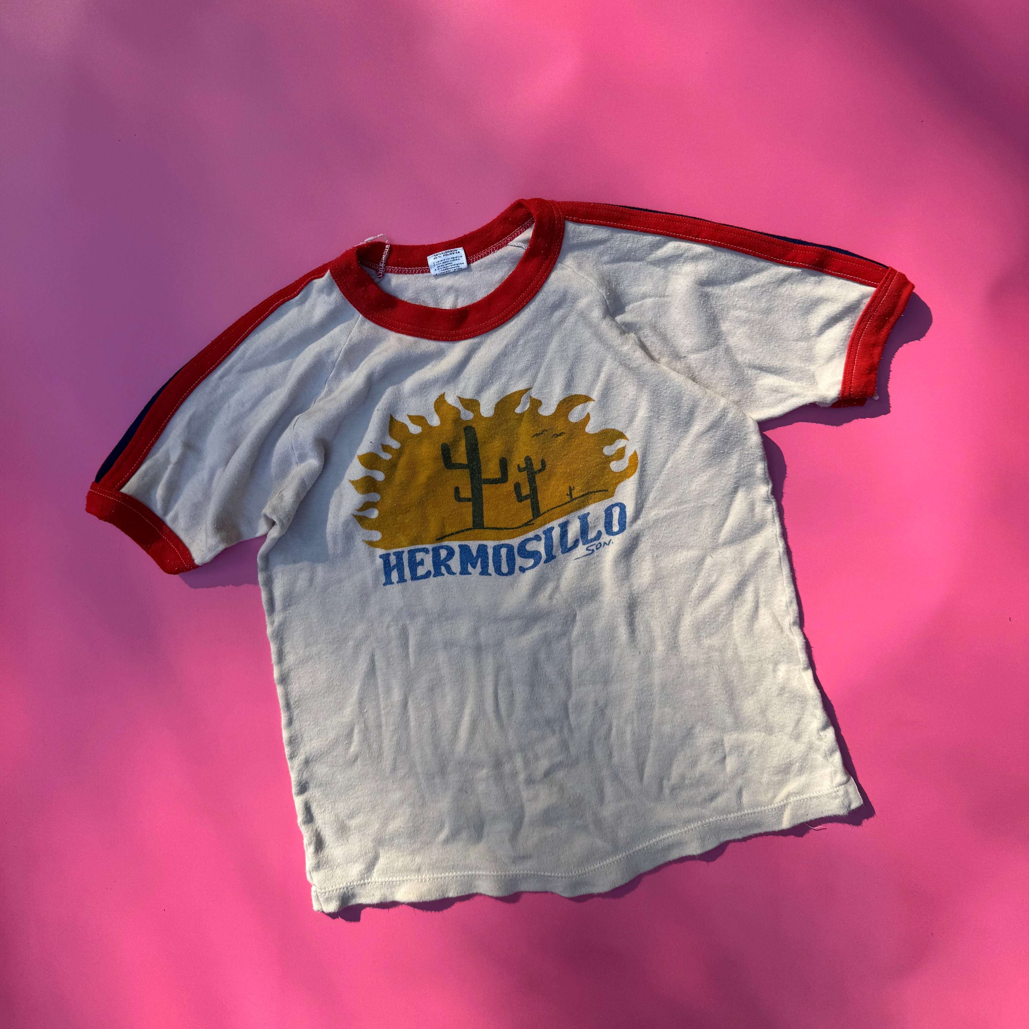 HERMOSILLO RINGER TEE ~ vintage 8-12 yrs