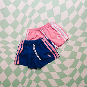 LIGHTNING shorts ~ navy/pink