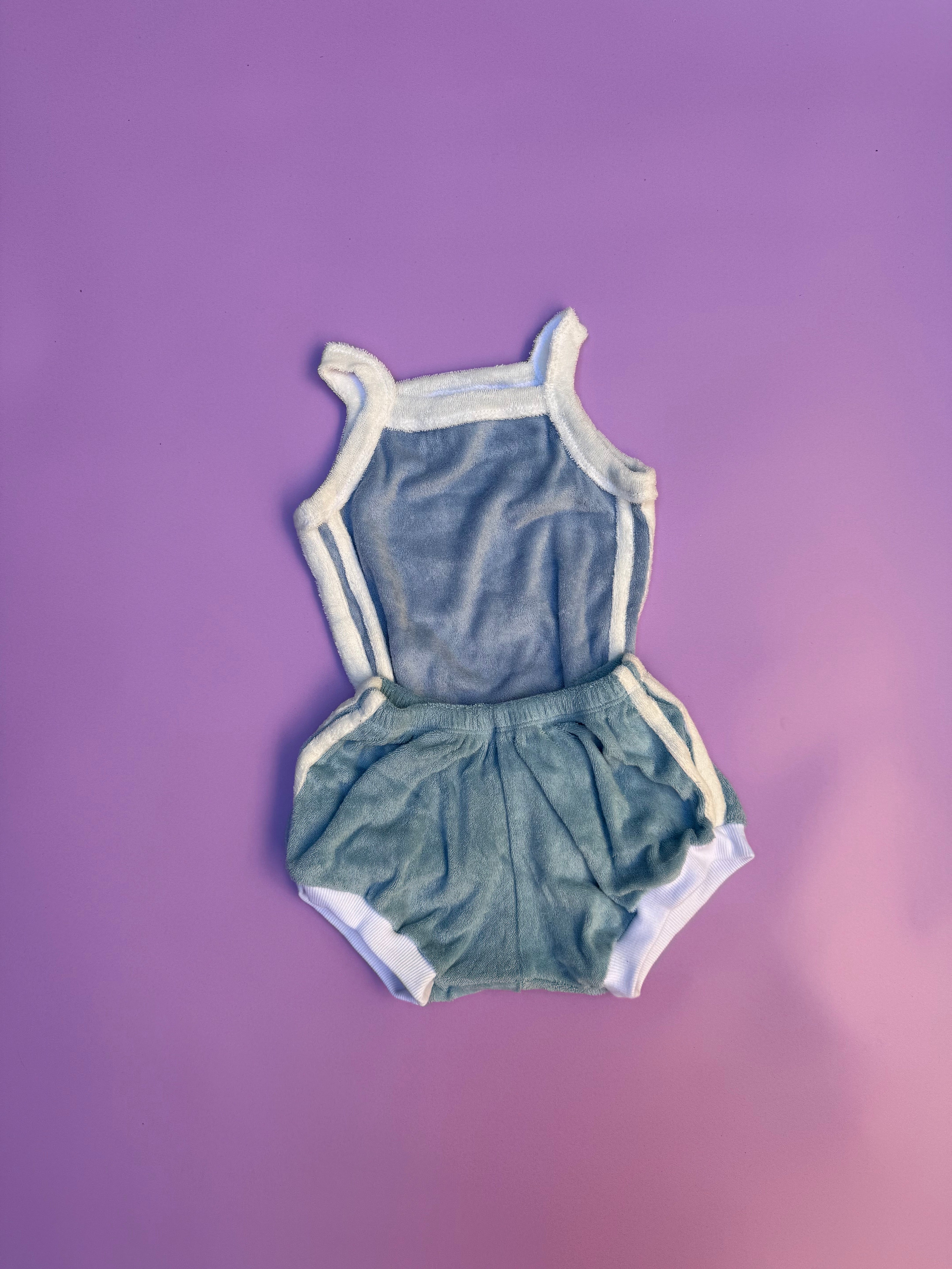 TERRY SINGLET ~ pink + blue OCTOBER PRE ORDER