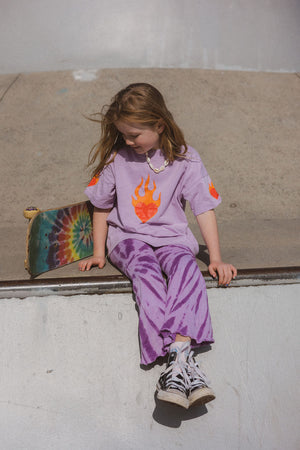 LOVE HARD tee ~ lilac