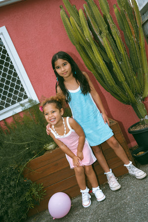 TERRY DRESS ~ pink + blue OCTOBER PRE ORDER