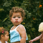 TERRY CROP TANK ~ pink + blue OCTOBER PRE ORDER