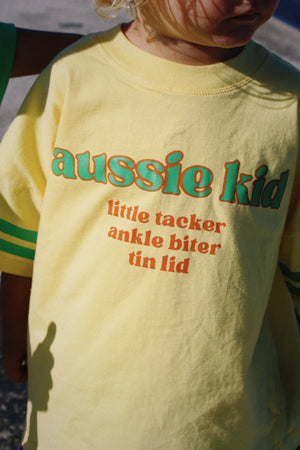 AUSSIE KID tee ~ yellow
