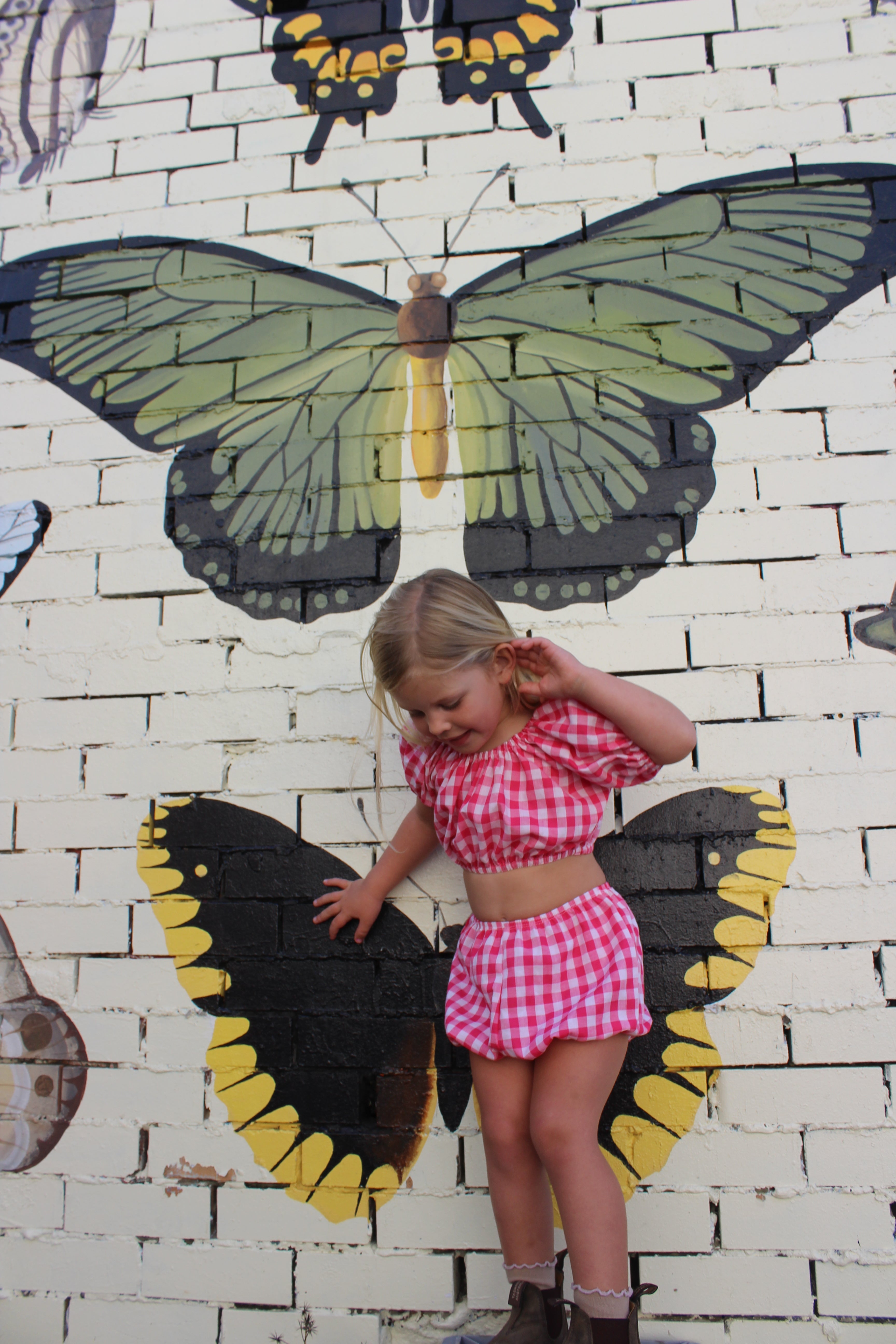 VINTAGE BLOOMERS ~ watermelon gingham