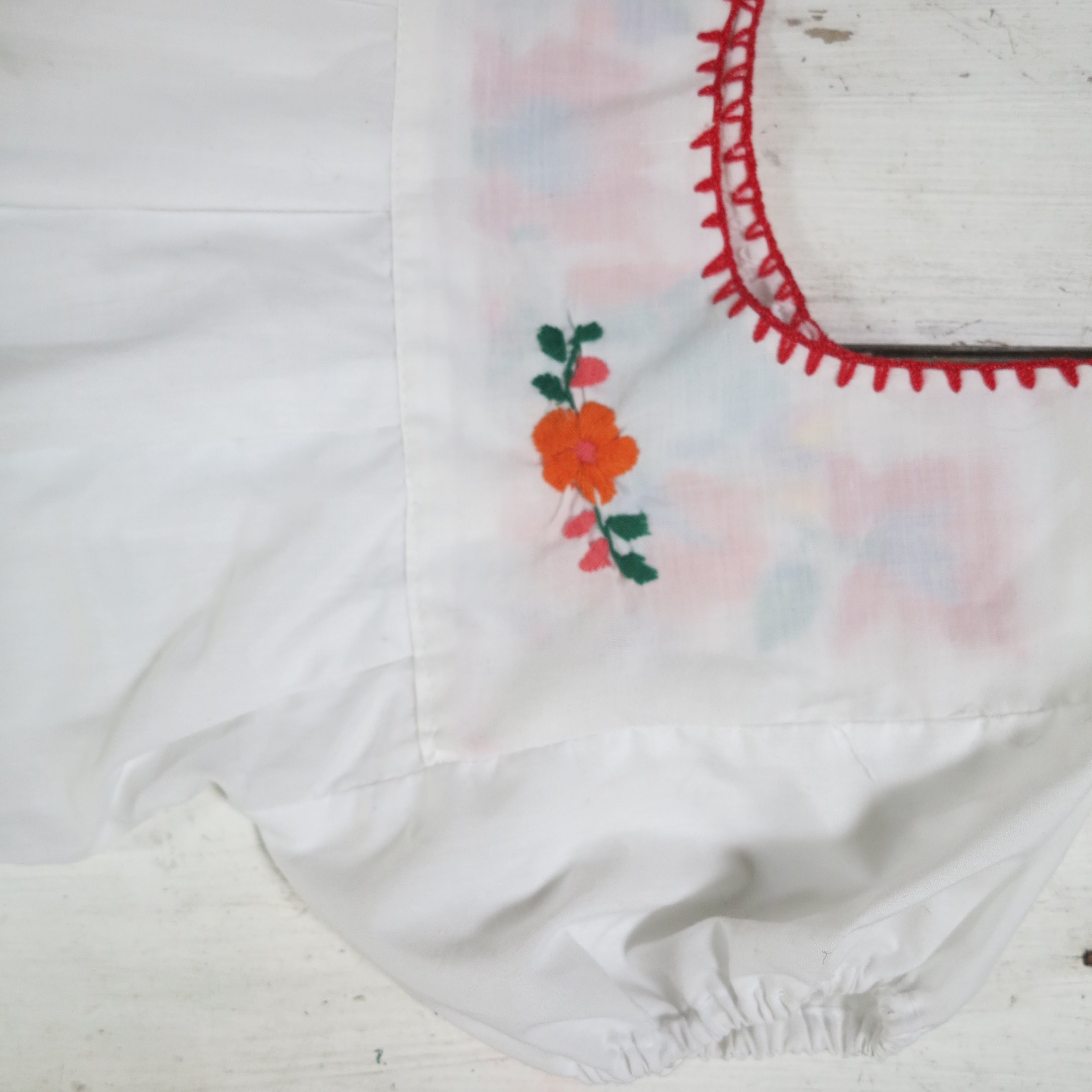 VINTAGE mexican embroidered top (size 7-8) or dress (size 4-5)